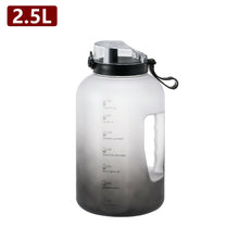 Load image into Gallery viewer, BPA FREE Gallon Sport Bottle Big Capacity Tritan Water Bottle Kettle Drink Bottles Outdoor Fitness Space Cup 2500ML 2.2 Liter

