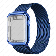 Load image into Gallery viewer, Case+strap for Apple Watch Band 45mm 44mm 40mm 41mm 38mm 42mm Stainless steel Metal magnetic Loop bracelet iwatch 8 7 6 3 4 5 se
