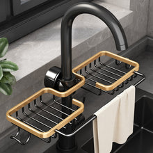 Load image into Gallery viewer, Kitchen Space Aluminum Sink Drain Rack Sponge Storage Faucet Holder Soap Drainer Shelf Basket Organizer Bathroom Accessories
