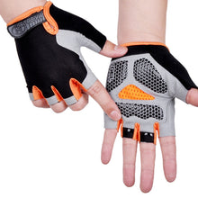 Load image into Gallery viewer, Men Women Gym Gloves Weightlifting Fitness Training Non Slip Palm Protector Breathable Fingerless Bike Bicycle Cycling Gloves
