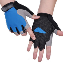 Load image into Gallery viewer, Men Women Gym Gloves Weightlifting Fitness Training Non Slip Palm Protector Breathable Fingerless Bike Bicycle Cycling Gloves
