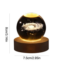 Load image into Gallery viewer, Unique Glowing Planetary Galaxy Astronaut Crystal Ball Night Lights USB Power Warm Bedside Light Christmas Kid Gift Night Lamp

