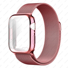 Load image into Gallery viewer, Case+strap for Apple Watch Band 45mm 44mm 40mm 41mm 38mm 42mm Stainless steel Metal magnetic Loop bracelet iwatch 8 7 6 3 4 5 se
