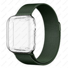 Load image into Gallery viewer, Case+strap for Apple Watch Band 45mm 44mm 40mm 41mm 38mm 42mm Stainless steel Metal magnetic Loop bracelet iwatch 8 7 6 3 4 5 se

