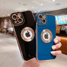 Load image into Gallery viewer, Luxury Soft Electroplated Phone Case For iPhone 11 12 13 14. Hollow Out Silicone Cases Cover

