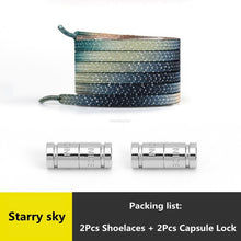 Load image into Gallery viewer, Rainbow Elastic Laces Sneaker No Tie Shoe laces New Capsule Lock Shoelaces without ties Kids Adult Quick Flat Shoelace for Shoes

