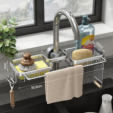 Load image into Gallery viewer, Kitchen Space Aluminum Sink Drain Rack Sponge Storage Faucet Holder Soap Drainer Shelf Basket Organizer Bathroom Accessories
