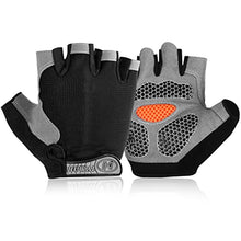 Load image into Gallery viewer, Men Women Gym Gloves Weightlifting Fitness Training Non Slip Palm Protector Breathable Fingerless Bike Bicycle Cycling Gloves

