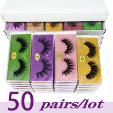 Load image into Gallery viewer, Lashes Bulk  10/20/30/50/100 Pairs 3d Mink Lashes Natural False Eyelashes Thick Fake Eyelashes Makeup Fluffy False Lash
