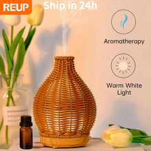 Load image into Gallery viewer, Essential Oil Diffuser Rattan Aroma Mist Humidifiers Aromatherapy Diffusers With Waterless Auto Shut-Off Protection For Home

