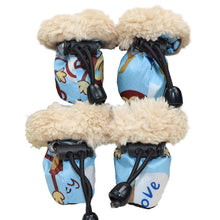 Load image into Gallery viewer, 4pcs Waterproof Pet Dog Shoes Anti-slip Rain Snow Boot Footwear Thick Warm For Small Cats Dogs Puppy Dog Socks Booties
