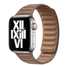 Load image into Gallery viewer, Leather Strap for Apple Watch Band 45mm 41mm 44mm 40mm Original Magnetic Loop Link Bracelet iWatch Ultar 8 7 6 SE 5 4 3 42mm
