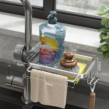 Load image into Gallery viewer, Kitchen Space Aluminum Sink Drain Rack Sponge Storage Faucet Holder Soap Drainer Shelf Basket Organizer Bathroom Accessories
