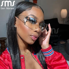 Load image into Gallery viewer, Luxury Brand Punk Sunglasses Goggle New Women 2000&#39;s Wrap Around Sun Glasses UV400 Female Sport Shades Eyewear De Sol Oculos
