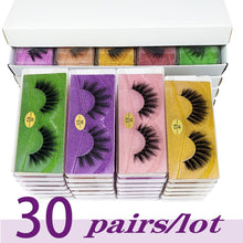 Load image into Gallery viewer, Lashes Bulk  10/20/30/50/100 Pairs 3d Mink Lashes Natural False Eyelashes Thick Fake Eyelashes Makeup Fluffy False Lash
