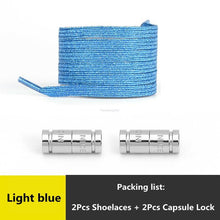 Load image into Gallery viewer, Rainbow Elastic Laces Sneaker No Tie Shoe laces New Capsule Lock Shoelaces without ties Kids Adult Quick Flat Shoelace for Shoes
