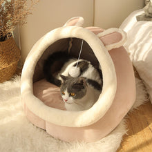 Load image into Gallery viewer, Cat Bed Warm Pet Basket Cozy Kitten Lounger Cushion Winter Cat House Tent Very Soft Small Dog Mat Bag For Washable Cave Cat Beds
