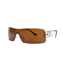 Load image into Gallery viewer, New Punk One Piece Sunglasses Women 2000&#39;S Brand Designer Sun Glasses Y2k Wrap Around Sunshade Eyeglasses Eyewear Goggles
