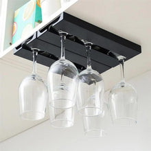 Load image into Gallery viewer, Kitchen Accessories Wall Mount Wine Glasses Holder Stemware Classification Hanging Glass Cup Rack Punch-free Cupboard Organizer
