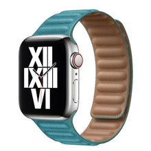 Load image into Gallery viewer, Leather Strap for Apple Watch Band 45mm 41mm 44mm 40mm Original Magnetic Loop Link Bracelet iWatch Ultar 8 7 6 SE 5 4 3 42mm
