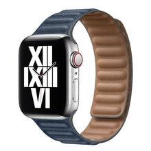Load image into Gallery viewer, Leather Strap for Apple Watch Band 45mm 41mm 44mm 40mm Original Magnetic Loop Link Bracelet iWatch Ultar 8 7 6 SE 5 4 3 42mm
