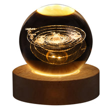 Load image into Gallery viewer, Unique Glowing Planetary Galaxy Astronaut Crystal Ball Night Lights USB Power Warm Bedside Light Christmas Kid Gift Night Lamp
