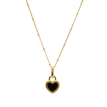 Load image into Gallery viewer, Vintage Double Sided Heart Pendant Necklace For Women Girl Clavicle Chain Choker New Fashion Trendy Jewelry Gift Party
