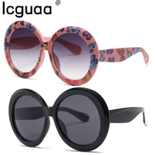 Load image into Gallery viewer, Oversized Unisex Round Sunglasses Women Fashion Retro Driving Eye Wear Luxury Men Brand Designer Green Black UV400 Oculos
