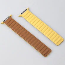 Load image into Gallery viewer, Leather Strap for Apple Watch Band 45mm 41mm 44mm 40mm Original Magnetic Loop Link Bracelet iWatch Ultar 8 7 6 SE 5 4 3 42mm
