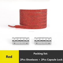 Load image into Gallery viewer, Rainbow Elastic Laces Sneaker No Tie Shoe laces New Capsule Lock Shoelaces without ties Kids Adult Quick Flat Shoelace for Shoes
