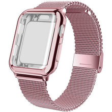 Load image into Gallery viewer, Case+strap for Apple Watch Band 45mm 44mm 40mm 41mm 38mm 42mm Stainless steel Metal magnetic Loop bracelet iwatch 8 7 6 3 4 5 se
