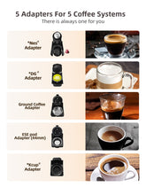 Load image into Gallery viewer, HiBREW Multiple Capsule Coffee Machine, Hot/Cold Dolce Gusto Milk Nespresso Capsule ESE Pod Ground Coffee Cafeteria 19Bar 5 in 1
