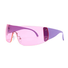 Load image into Gallery viewer, Punk One Piece Sunglasses Goggle Y2k Luxury Brand Wrap Around Sun Glasses 2000&#39;s Shades Eyewear UV400 Female Designer Eyeglasses
