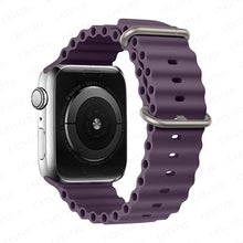 Load image into Gallery viewer, Ocean for Apple watch band 49mm 44mm 40mm 45mm 41mm 42mm 38mm correa silicone bracelet iWatch series 7 6 4 5 3 se Ultra 8 Strap
