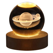 Load image into Gallery viewer, Unique Glowing Planetary Galaxy Astronaut Crystal Ball Night Lights USB Power Warm Bedside Light Christmas Kid Gift Night Lamp
