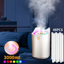 Load image into Gallery viewer, 3L Air Humidifier Essential Oil Aroma Diffuser Double Nozzle With Coloful LED Light Ultrasonic Humidifiers Aromatherapy Diffuser
