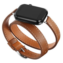Load image into Gallery viewer, Double Tour leather Strap For Apple Watch ultra band 49mm 45mm 42mm 44mm Series 8 7 6 Se 5 4 3 2 Iwatch 6 38mm 40mm Correa 41mm
