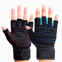 Load image into Gallery viewer, Gym Gloves Fitness Weight Lifting Gloves Body Building Training Sports Exercise Cycling Sport Workout Glove for Men Women M/L/XL
