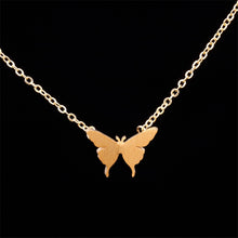 Load image into Gallery viewer, Cute Butterfly Necklace For Women Crystal Purple Butterfly Aesthetic Necklaces Charms Choker Party Stainless Steel Jewelry Gift

