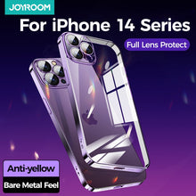 Load image into Gallery viewer, Joyroom Plating Phone Case For iPhone14 13 12 Pro Max Soft TPU Case Lens Protection Cover For iPhone 13 ProMax Shockproof Case
