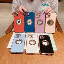 Load image into Gallery viewer, Luxury Soft Electroplated Phone Case For iPhone 11 12 13 14. Hollow Out Silicone Cases Cover
