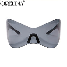 Load image into Gallery viewer, Oversized Punk Y2K Sunglasses Goggle New Women Men Sport Silver Futuristic Sun Glasses Female Rimless Eyeglasses De Sol Oculos
