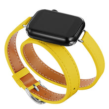 Load image into Gallery viewer, Double Tour leather Strap For Apple Watch ultra band 49mm 45mm 42mm 44mm Series 8 7 6 Se 5 4 3 2 Iwatch 6 38mm 40mm Correa 41mm
