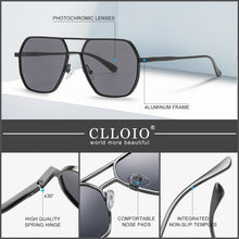 Load image into Gallery viewer, CLLOIO New Fashion Aluminum Photochromic Sunglasses Men Polarized Sun Glasses Chameleon Anti-glare Driving Oculos de sol
