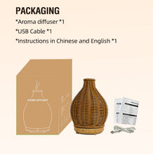 Load image into Gallery viewer, Essential Oil Diffuser Rattan Aroma Mist Humidifiers Aromatherapy Diffusers With Waterless Auto Shut-Off Protection For Home
