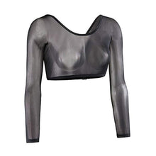 Load image into Gallery viewer, Summer Women Mesh Crop Top Long Sleeve T-Shirts Blusas Y2K Elegant Vestidos Sheer Transparent Top Tee Shirts Robe Femme
