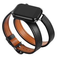 Load image into Gallery viewer, Double Tour leather Strap For Apple Watch ultra band 49mm 45mm 42mm 44mm Series 8 7 6 Se 5 4 3 2 Iwatch 6 38mm 40mm Correa 41mm
