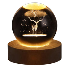 Load image into Gallery viewer, Unique Glowing Planetary Galaxy Astronaut Crystal Ball Night Lights USB Power Warm Bedside Light Christmas Kid Gift Night Lamp
