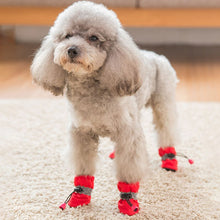 Load image into Gallery viewer, 4pcs Waterproof Pet Dog Shoes Anti-slip Rain Snow Boot Footwear Thick Warm For Small Cats Dogs Puppy Dog Socks Booties
