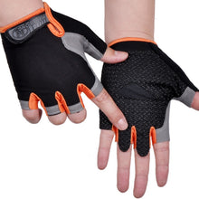 Load image into Gallery viewer, Men Women Gym Gloves Weightlifting Fitness Training Non Slip Palm Protector Breathable Fingerless Bike Bicycle Cycling Gloves
